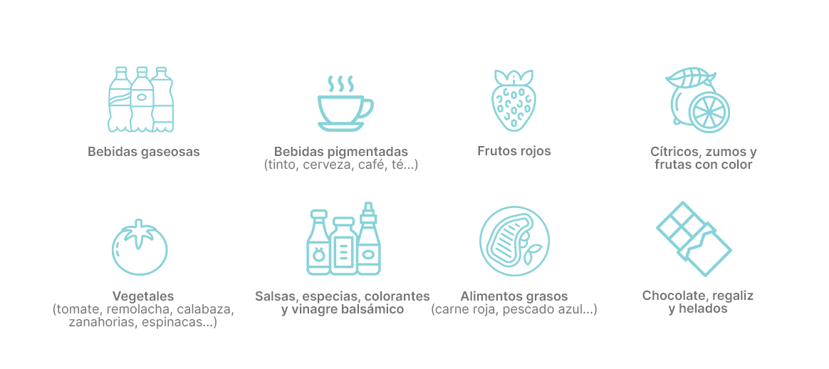 Alimentos que crean tinción